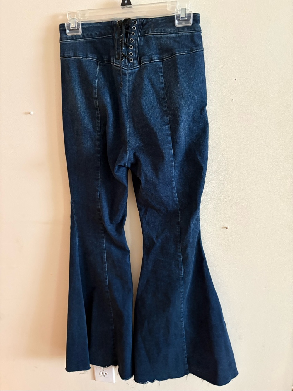 Free People We the free CRVY Super High-Rise Lace-up Flare Jeans - Picture 4 of 6